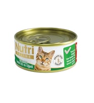 Nutri Feline Tahılsız Tavuklu Ton Balıklı Ciğerli Kedi Konservesi 85 Gr (Kahverengi)