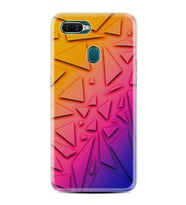 Oppo A5S A15 A16 A54 A55 A73 A74 Kılıf Desemli Silikon Üçgenler 1635