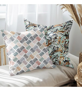 eJOYA Modern Tasarımlı 2'li Yastık İçi Ve Kırlent Kılıfı 45cm 113634