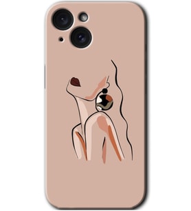 İphone 15 Plus Kılıf HD Desen Baskılı Kılıf - Çizim Silüet