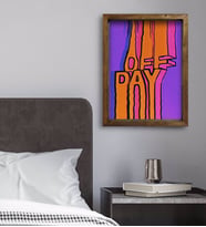 BK Gift Yatak Odası Konseptli Doğal Masif Ahşap Çerçeveli Tablo 45x65cm-86