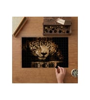Jaguar Yakın Çekim Vahşi Hayvan Tasarımı 240 parça Ahşap Puzzle Ahşap Kutuda MP05077