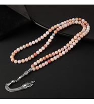 Opal Pembe Doğal Taş Tesbih 99luk - 6mm (Çok Renkli)
