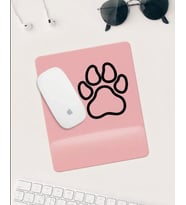 Pembe Pati Desenli Bilek Destekli Mousepad – Ergonomik ve Kaymaz Mouse Pad