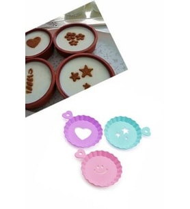 Tatlı ve Kahve Süsleme Şablonu 3 lü 10 cm