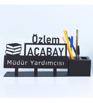 Müdür Yardımcısı Masaüstü İsimlik - Metal Masa İsimliği - Hediye Ofis İsimlik