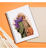Tesettürlü Kız Karakter Tasarımlı Defter