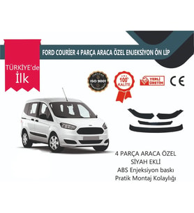 Courier 2018-2023 4 Parça Ön Lip Siyah