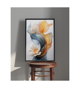 Tablo  Ahşap Çerçeveli Tablo  Çerçeveli Poster  Nilüfer, Çiçek Temalı Tablo