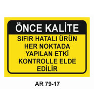 İŞ GÜVENLİĞİ UYARI LEVHASI 1 ADET PVC 21 X 29CM