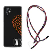 INFINIX Note 11 Pro Note 10 Hot 9 Play Kılıf Boyun Asklı Rasta Silikon Cats 1792