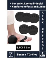 Premium Gündelik Kullanım Kayma Önleyici Ter Emici Esnek Kumaş Ayak Taban Parmak Altı Desteği 2 Çift