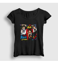 Presmono Kadın Siyah Album Kino Noch T-Shirt 441122tt