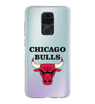 Xiaomi Redmi Note 9 Uyumlu Kapak Chicago Bulls Tasarımlı Şeffaf Silikon Kılıf