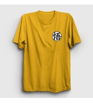 Presmono Unisex Sarı Kanji Go Anime Dragon Ball T-Shirt 236000tt (Sarı)