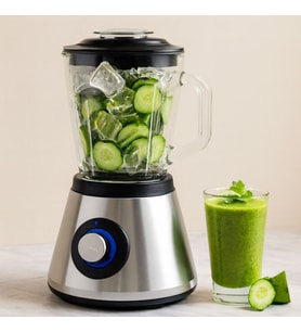 Northcity Doğrayıcı Blender Turbo - Cam Hazneli, Paslanmaz Çelik 6 Bıçak, 400W