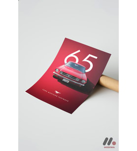 Ford Mustang Fastback 1965 Poster, Çerçevesiz Yüksek Kalite Duvar Afişi - Oto