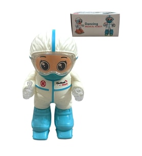 Robot Pilli Işıklı Sesli Müzikli Patenli Kayan Medical Robot Oyuncak 18 CM