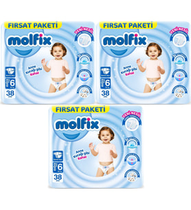 Molfix Bebek Bezi Beden:6 (15+KG) Extra Large 114 Adet Aylık Fırsat Pk