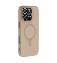 iPhone 16 Pro Max Kılıf M-Safe Şarj Özellikli Aris Silikon Kılıf Krem