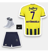 Aktürkoğlu-7 Fênerbahçe 26-27 Yeni Sezon Çocuk Futbol Forması - 4'lü Set
