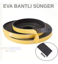 Eva Neopren Conta Sünger Bantlı Sızdırmazlık Bandı 8mm Kalınlıkta 50mmx10mt (Standart)