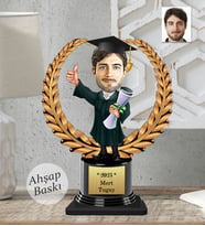 Kişiye Özel Mezuniyet Ödülü Ahşap Biblo-1
