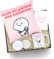 Kişiye Özel Kupa & Mum & Motto Yastık Hediye Seti
