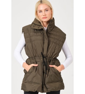 Z6747 DEWBERRY BAYAN YELEK-HAKİ