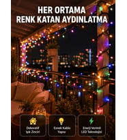 5 Metre Şeffaf Kablo LED Peri Işığı 50 Ampullü Dekoratif Led Yeni Nesil