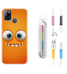 INFINIX Smart 4 5 6 Zero 8 S5 Pro Kılıf Kablo Koruma Spiral Silikon Dişlek 1615