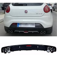 Fiat Bravo Siyah Difüzör 4 Krom Egzoz Görünümlü Difizör Arka Ek Body Kit 2006 -2016