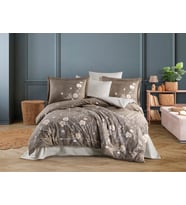 Mulvxurg  Urg02  Çift Kişilik Poplin Nevresim Parlin Cappuccino (Mulvix)
