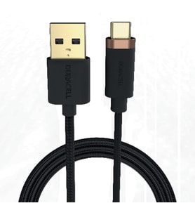 1m USB-A-USB-C 3.2 Gen1 Braided Black