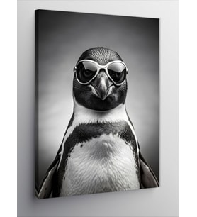 Kanvas Tablo Gözlüklü Penguen