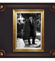 Altın Varaklı Çerçeveli Paspartulu Atatürk Tablo z4718 (Gold)