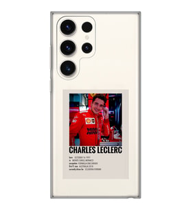 Samsung Galaxy S24 ULTRA Uyumlu Charles Leclerc Desenli Şeffaf Telefon Kılıfı