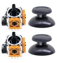 PS4 Analog Motor ve Topuz Seti 2+2 Playstation 4 Tamir PS4 Kol Analog Tamir Seti Yedek Parça (Turuncu)