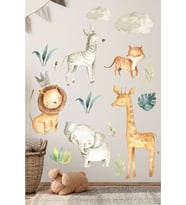 Safari Hayvanları Duvar Sticker 50x70 cm