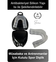 Silikon Medikal Boks Dişliği Şeffaf Kutulu Kick Boks Muay Thai Karate Judo Ağız Koruma Dişlik