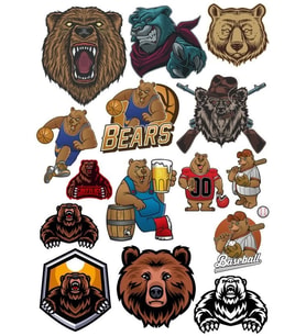 Ayı Sticker Set-6 12 Parça Telefon, Tablet, Defter, Laptop Sticker