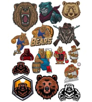 Ayı Sticker Set-6 12 Parça Telefon, Tablet, Defter, Laptop Sticker
