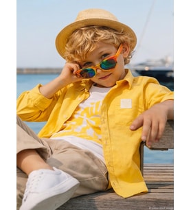 Civil Boys Sailin Baskılı Tişörtlü 2-5 Yaş Gömlek - Hardal