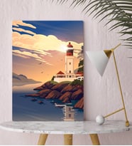 BK Gift Deniz Feneri Tasarımlı Kanvas Tablo-1