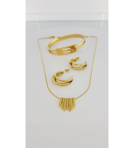 Kaburga Gold Çelik Takı Seti Sns50026871