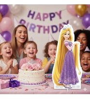 49 Cm – Ayaklı Pano Rapunzel Özel Ayaklı Çift Bantlı Masa ve Duvar Doğum Günü Panosu