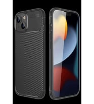 iPhone 14 Kılıf Auto Focus Karbon Kapak - Siyah
