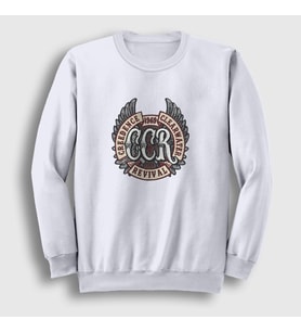 Presmono Unisex Beyaz Ccr Creedence Clearwater Revival Sweatshirt 489603tt (Beyaz)