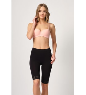 SİYAH MI Emay 3004 Soft Uzun Paça Dantel Boxer
