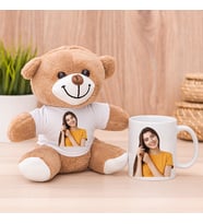 Resimli Peluş Ayı ve Kupa Bardak